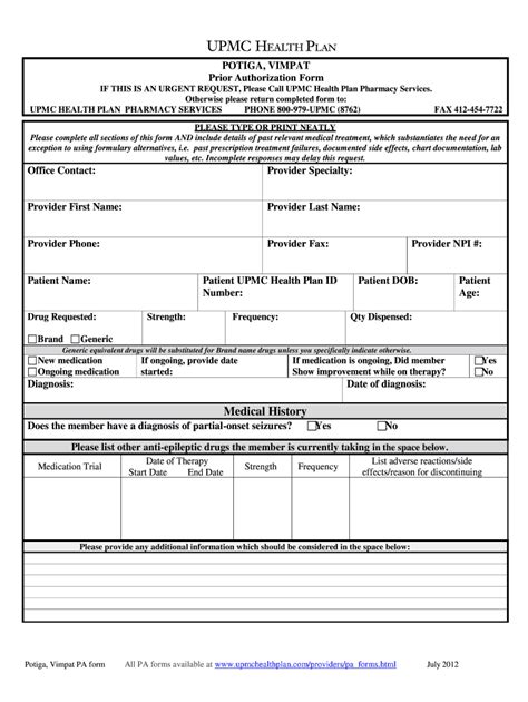 Administered by National Vision Administrators. . Upmc prior auth form